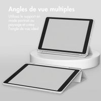 Accezz Coque tablette portefeuille Smart Silicone Apple iPad 9 (2021) 10.2 pouces / iPad 8 (2020) 10.2 pouces / iPad 7 (2019) 10.2 pouces - Gris