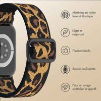 imoshion Bracelet en nylon élastique Apple Watch Series 1 à 10 / SE / Ultra (2) (44/45/46/49 mm) - Léopard