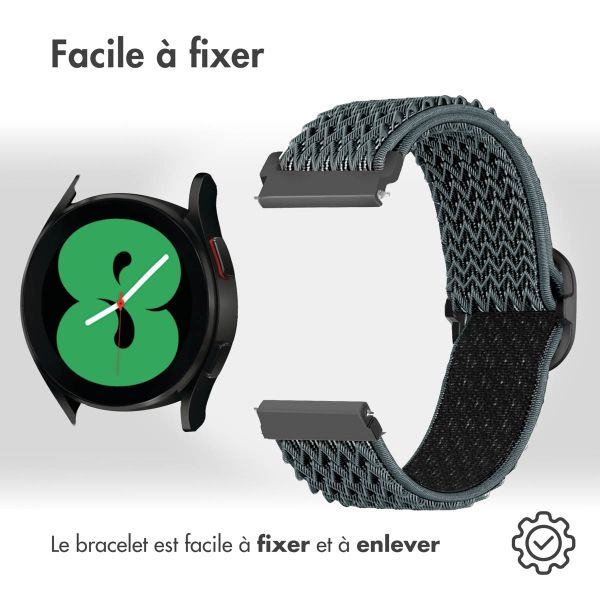 imoshion Bracelet élastique en nylon - Connexion universelle de 20 mm - Gris foncé