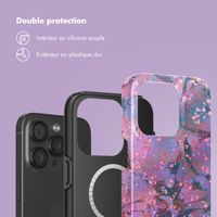 Selencia Coque arrière Vivid avec MagSafe Apple iPhone 15 Pro - Fresh Paint Flower Orange