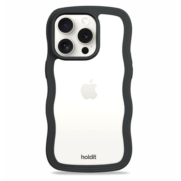 Holdit Coque Wavy iPhone 15 Pro Max - Black / Transparent