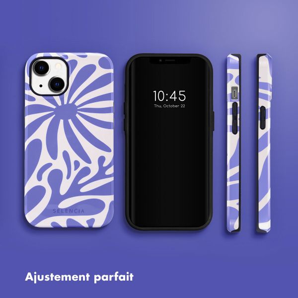 Selencia Coque arrière Vivid Apple iPhone 14 - Modern Bloom Sapphire Blue