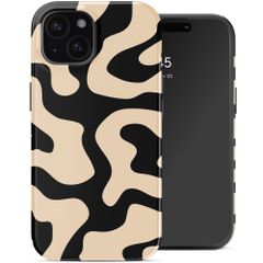 Selencia Coque arrière Vivid avec MagSafe Apple iPhone 15 - Art Wave Black