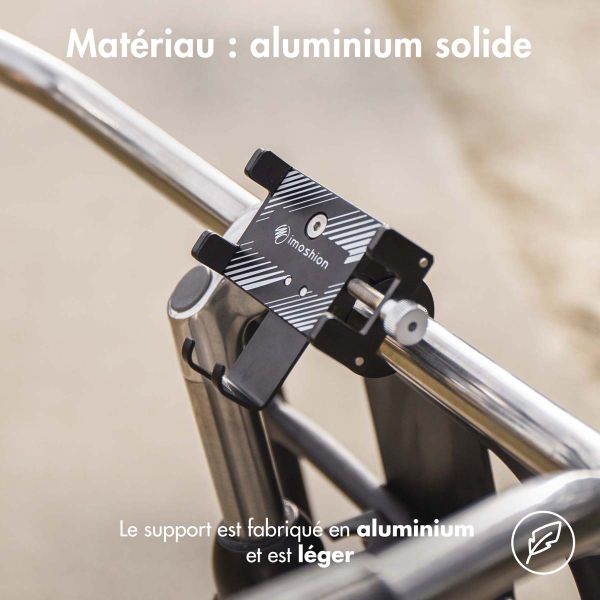 imoshion Support de téléphone pour vélo - Réglable - Universel - Aluminium - Noir