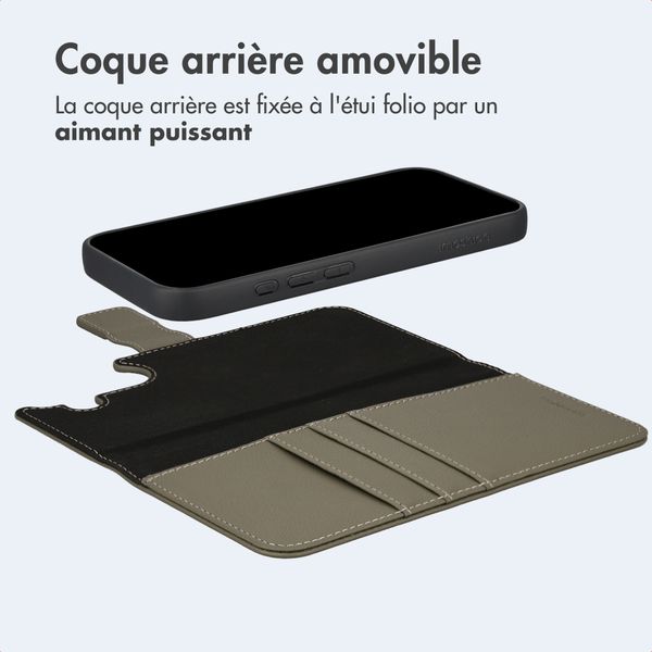 imoshion Étui portefeuille luxe 2-en-1 amovible Apple iPhone 17 - Vert