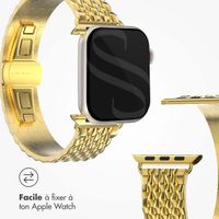 Selencia Bracelet dragon en acier Apple Watch Series 1 á 9 / SE (38/40/41 mm) | Series 10 (42 mm) - Or