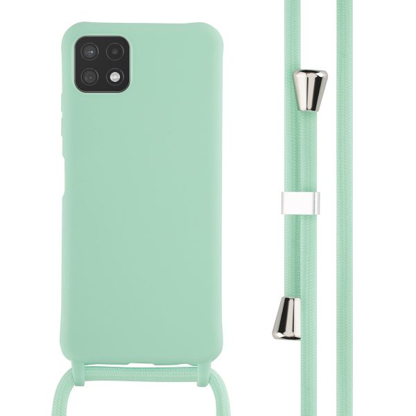 imoshion Coque en silicone avec cordon Samsung Galaxy A22 (5G) - Vert menthe