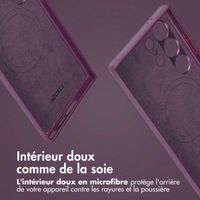 Accezz Étui de téléphone portefeuille en cuir 2-en-1 avec MagSafe Samsung Galaxy S24 Ultra - Heath Purple