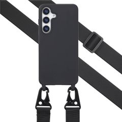 Selencia Coque silicone avec cordon amovible Samsung Galaxy S25 - Noir
