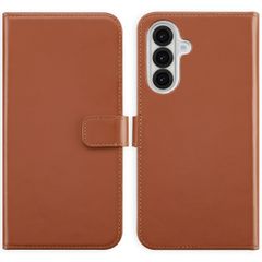 Selencia Étui portefeuille en cuir véritable Samsung Galaxy A36 / A56 - Marron clair
