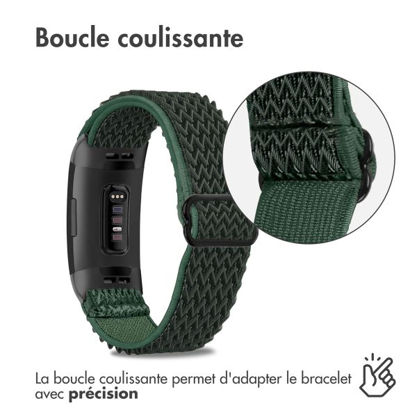 imoshion Bracelet en nylon élastique Fitbit Charge 3 / 4 - Vert