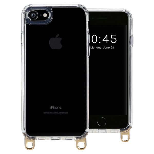 Selencia Coque avec crochets amovibles Apple iPhone SE (2022 / 2020) / 8 / 7 - Transparent
