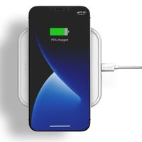 Zens Aluminium Single Wireless Charger - Chargeur sans fil pour Apple et Samsung - 10 watts - Blanc