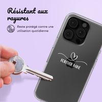 Coque personnalisée avec un cœur élégant iPhone 16 Pro Max - Transparent