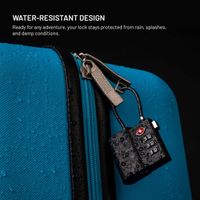 Fixed Tag Lock avec support Apple Find My - Cadenas de voyage TSA pour valise - Noir