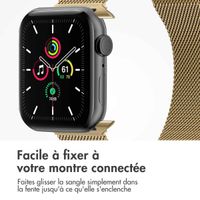 imoshion Bracelet magnétique milanais Apple Watch Series 1 - 11 / SE / Ultra (44/45/46/49 mm) - Taille M - Retro Gold