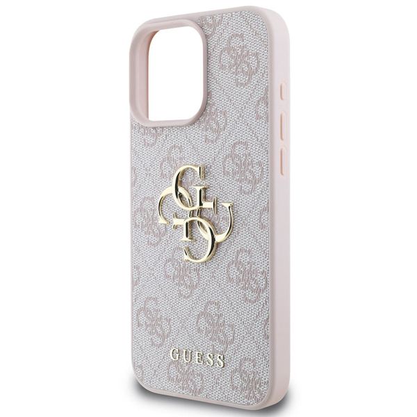Guess Coque 4G Metal Logo Backcover Apple iPhone 16 Pro - Rose