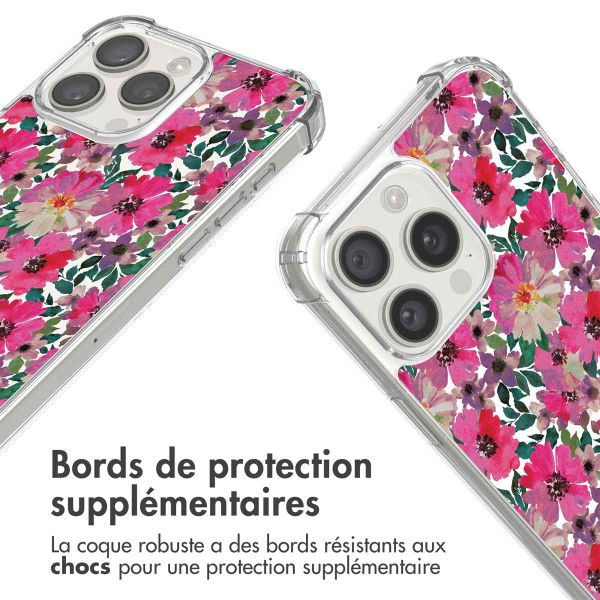 imoshion Coque Design avec cordon iPhone 15 Pro - Flower Water