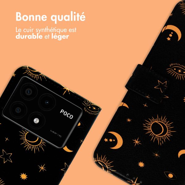 imoshion Étui de télephone portefeuille Design Xiaomi Poco X6 Pro - Sky Black