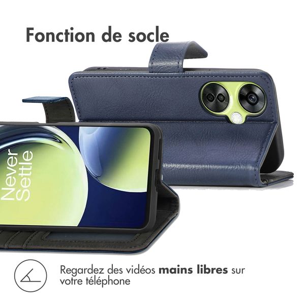 imoshion Étui de télephone portefeuille OnePlus Nord CE 3 / CE 3 Lite - Bleu foncé