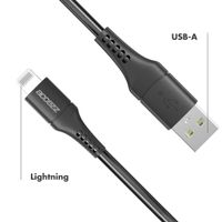 Accezz Câble Lightning vers USB - Certifié MFi - 1 mètre - Noir