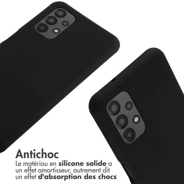 imoshion Coque en silicone avec cordon Samsung Galaxy A13 (4G) - Noir
