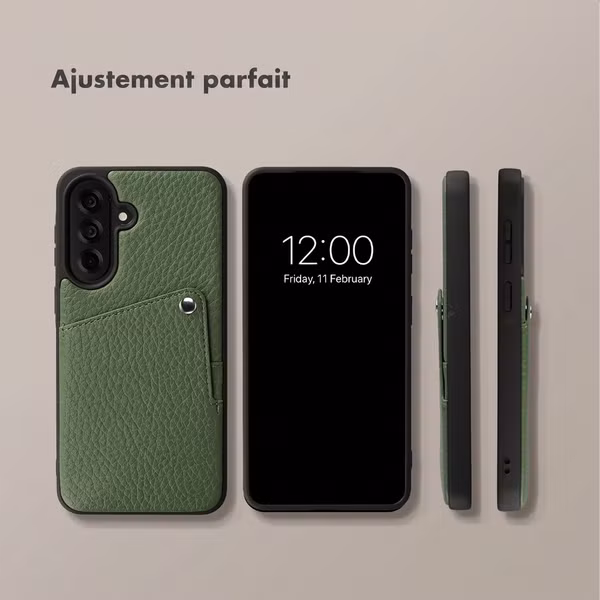 Selencia Coque Riva avec porte-cartes Samsung Galaxy A37 (5G) - Sage Green