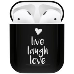 imoshion Coque Hardcover Design Apple AirPods 1 / 2 - Live Laugh Love