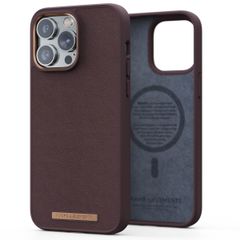 Njorð Collections Coque en cuir véritable MagSafe iPhone 14 Pro Max - Dark Brown