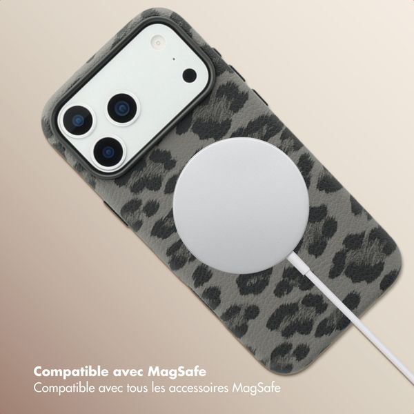 Selencia Coque Sabi imprimé panthère avec MagSafe Apple iPhone 17 Pro Max - Midnight Black