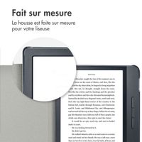 imoshion Étui de liseuse portefeuille Canvas Sleepcover avec support Kobo Libra H2O - Bleu foncé