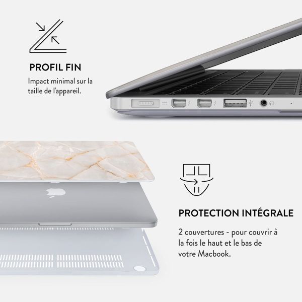Burga Coque Rigide Apple MacBook Pro 13 pouces (2020 / 2022) - Vanilla Sand
