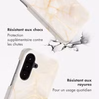 Selencia Coque arrière Vivid Samsung Galaxy A57 (5G) - Golden Beige Marble