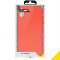 Accezz Coque Liquid Silicone Apple iPhone X / Xs - Nectarine