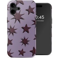 Selencia Coque arrière Vivid Tough avec MagSafe iPhone 16 - Stars Plum Lilac