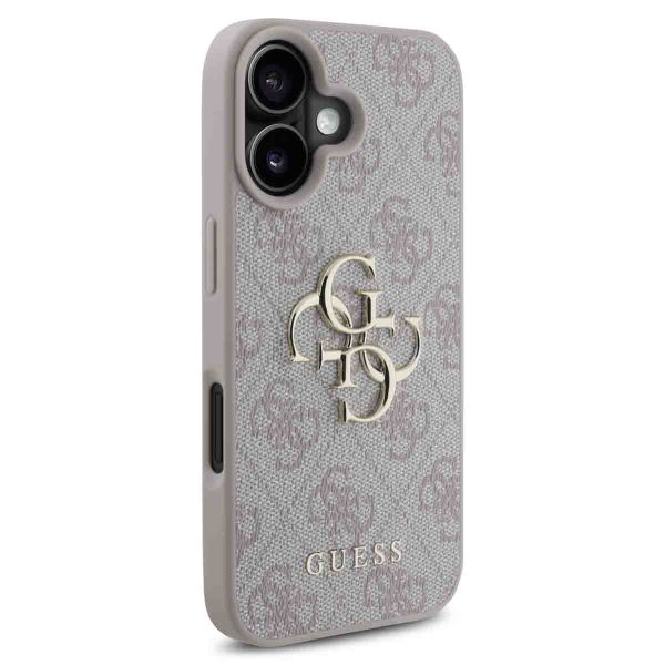 Guess Coque 4G Metal Logo Backcover Apple iPhone 16 - Rose