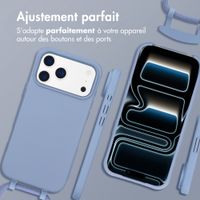 imoshion Coque arrière Color avec cordon amovible et MagSafe Apple iPhone 17 Pro - Ash Blue