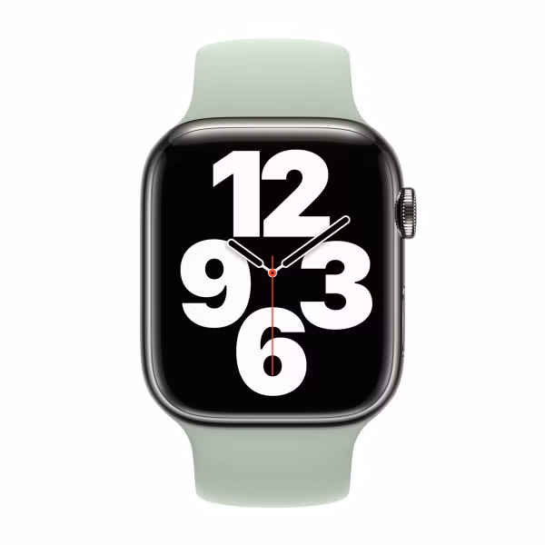 Apple Bracelet Boucle unique en Silicone Apple Watch | 38/40/41/42 mm - Taille 2 - Mineral Green
