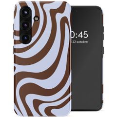 Selencia Coque arrière Vivid Samsung Galaxy S25 - Dream Swirl Chocolate