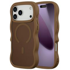 Selencia Coque arrière Wavy avec MagSafe Apple iPhone 17 Pro Max - Mocha Brown
