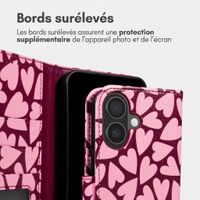 imoshion Étui de télephone portefeuille Design Apple iPhone 16 - Hearty Blush