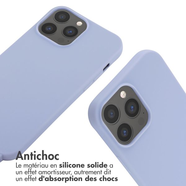 imoshion ﻿Coque en silicone avec cordon iPhone 13 Pro Max - Violet