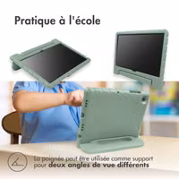 imoshion Coque kidsproof avec poignée Apple iPad 9 (2021) 10.2 pouces / iPad 8 (2020) 10.2 pouces / iPad 7 (2019) 10.2 pouces - Olive Green