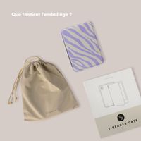 Selencia Étui de liseuse portefeuille Vivid Kobo Clara Colour / Clara BW - Zebra Light Lilac