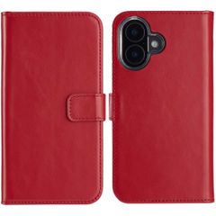 Selencia Étui portefeuille en cuir véritable Apple iPhone 16 - Rouge
