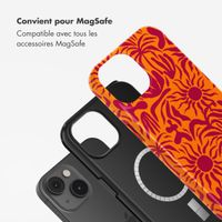 Selencia Coque arrière Vivid Tough avec MagSafe iPhone 14 - Tropical Vibes Apricot