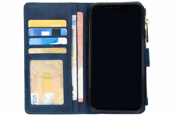 Porte-monnaie de luxe iPhone Xr - Bleu foncé