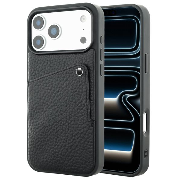 Selencia Coque Riva avec porte-cartes Apple iPhone 17 Pro Max - Noir