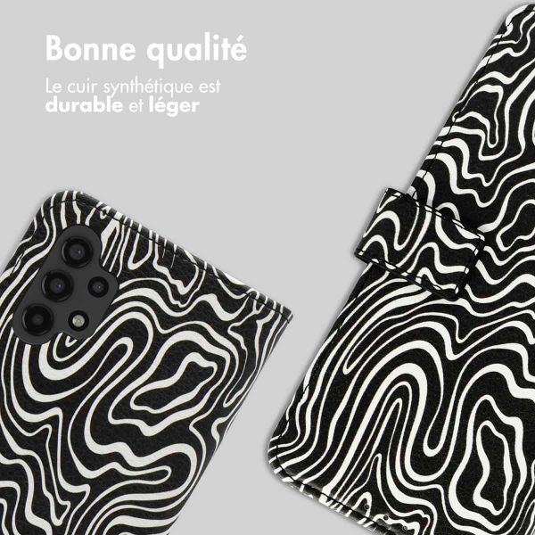 imoshion Étui de télephone portefeuille Design Samsung Galaxy A13 (4G) - Black And White