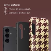 Selencia Coque arrière Vivid Samsung Galaxy S24 - Pied-de-Poule